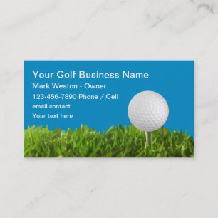 Modèle de carte de visite sur le thème du golf