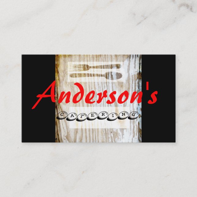 modèle de carte de visite traiteur personnalisable (Devant)