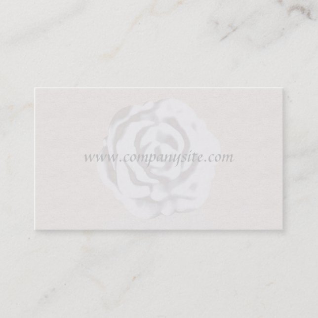Modèle de carte de visite White Rose (Devant)