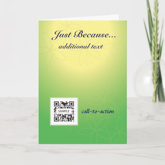 Modèle de carte de voeux juste puisque (Devant)