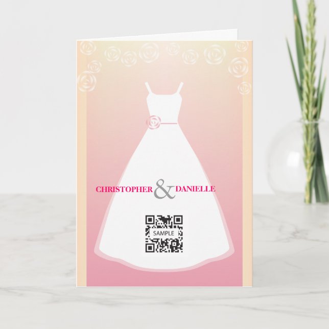 Modèle de carte de vœux Mariage (Devant)