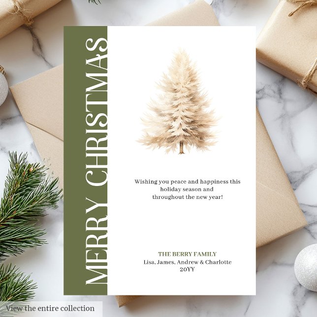 Modèle de carte de vœux pour les fêtes avec des co (Trendy Earthy Colors Holiday Greeting Template)