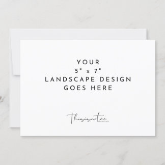 Modèle de carte d'impression paysage horizontal 5