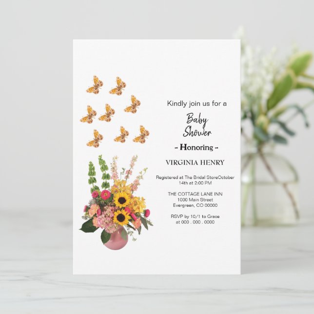 Modèle de carte d'invitation personnalisée pour Ba (Debout devant)