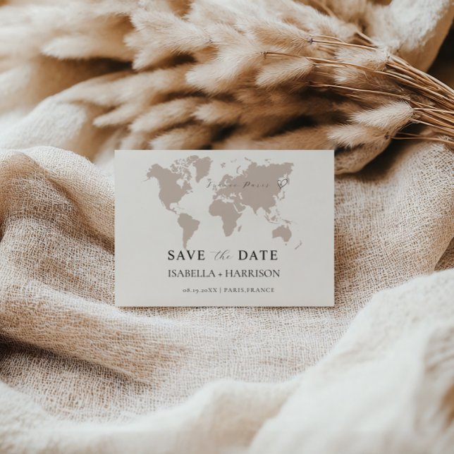 Modèle de carte du monde pour annoncer la date (Créateur téléchargé)