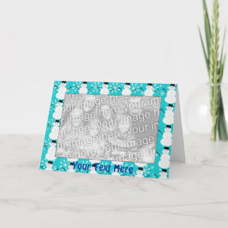 Modèle de carte - frontière de bonhomme de neige