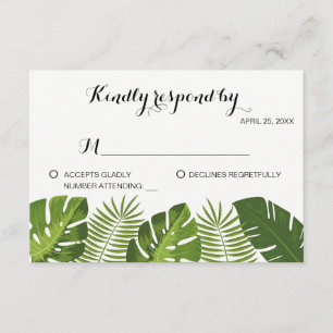 Modèle de carte Mariage Tropical RSVP