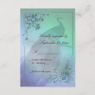 Modèle de carte Peacock do-it-yourself RSVP