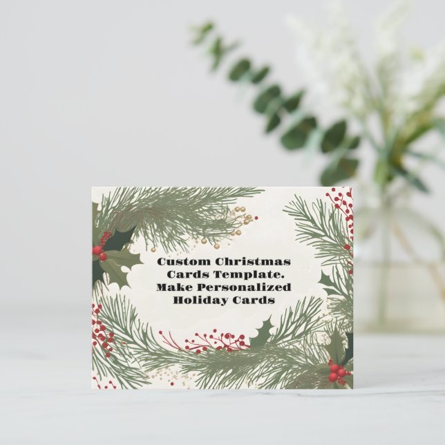 Modèle de carte personnalisée Carte de Noël person (Debout devant)