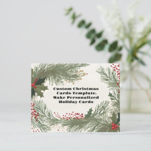 Modèle de carte personnalisée Carte de Noël person