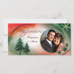 Modèle de carte photo de Feliz Navidad