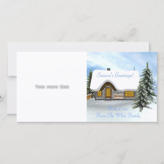 Modèle de carte photo de scène hivernale (Devant)
