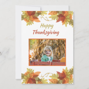 Modèle de carte photo de Thanksgiving