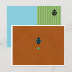 Modèle de carte postale en cuivre avec bordure