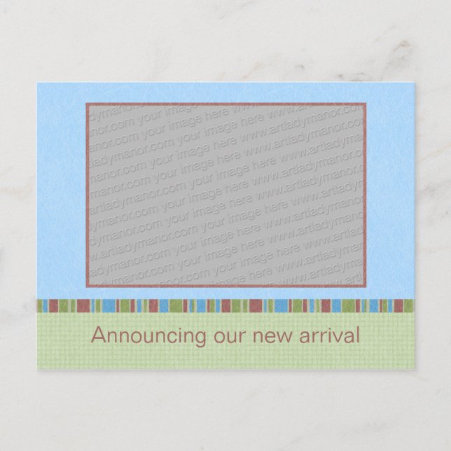 Modèle de carte postale Sky Blue Faire-part (Devant)