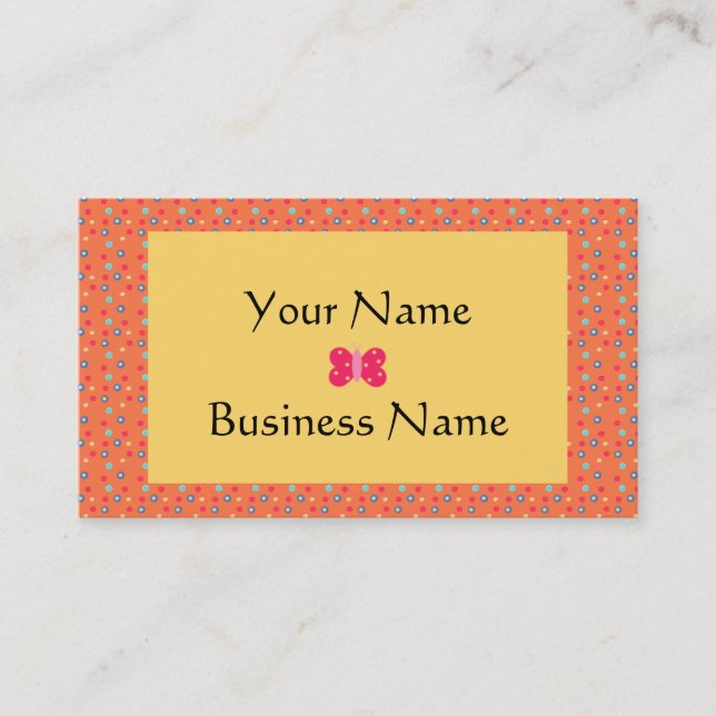 Modèle de carte profil papillon (Devant)