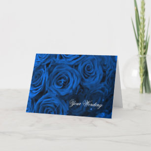 Modèle de carte Rose bleu