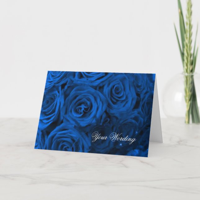 Modèle de carte Rose bleu (Devant)