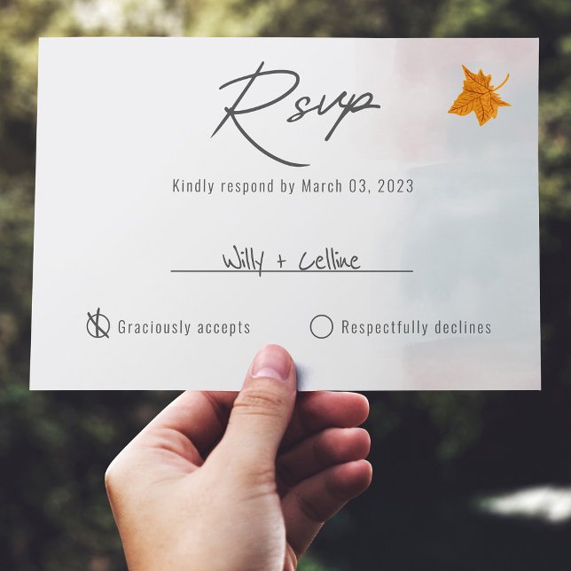 Modèle de carte RSVP minimaliste de mariage blanc (Créateur téléchargé)