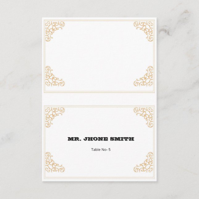 Modèle de Cartes de Repérage de Mariage (Devant)