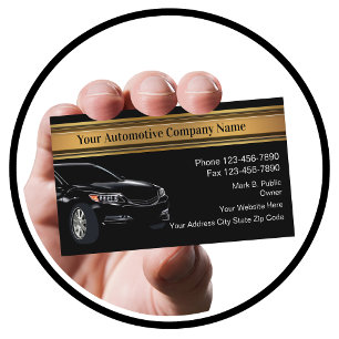 Modèle de Cartes de Visite Automobiles Élégantes e