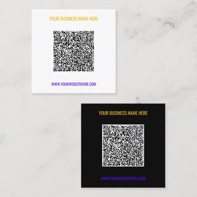 Modèle de Cartes de Visite avec Code QR à Personna (Devant / Derrière)