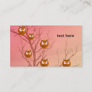 Modèle de cartes de visite de hiboux