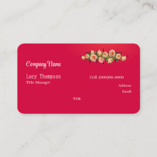 MODELE DE CARTES DE VISITE FLORALES