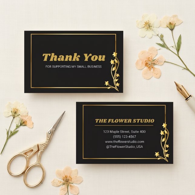 Modèle de Cartes de Visite Florales Merci (Créateur téléchargé)