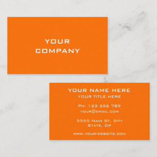Modèle de Cartes de Visite Orange à Personnaliser