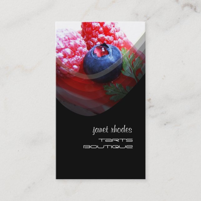 Modèle de cartes de visite pour boulangerie, pâtis (Devant)
