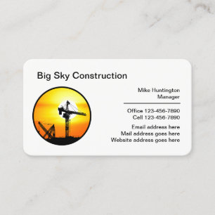 Modèle de Cartes de Visite pour Entreprise de Cons