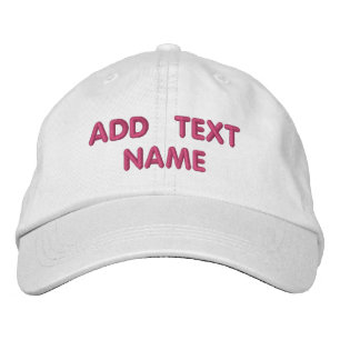 Modèle de casquette de baseball brodée avec nom en