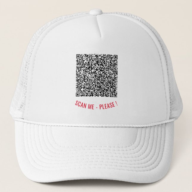 Modèle de casquette de camionneur avec code QR per (Devant)