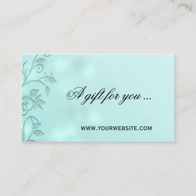 Modèle de certificat cadeau à tourbillon floral Aq (Devant)
