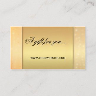 Modèle de certificat cadeau Bokeh Or Élégant