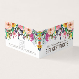 Modèle de certificat cadeau de magasin floral pein