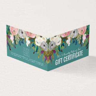 Modèle de certificat cadeau de magasin floral pein