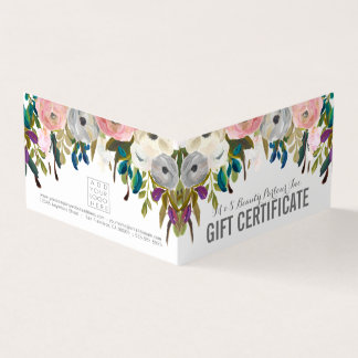 Modèle de certificat cadeau de magasin floral pein