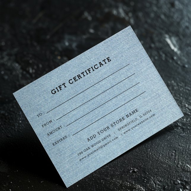 Modèle de certificat cadeau d'entreprise avec logo ( Business Gift Certificate With Logo)
