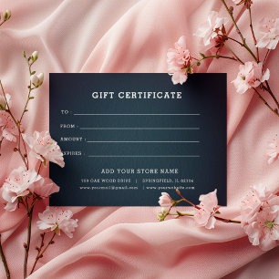 Modèle de certificat cadeau d'entreprise avec logo
