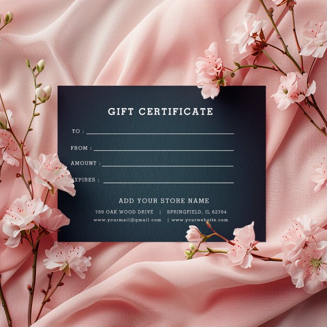 Modèle de certificat cadeau d'entreprise avec logo ( Business Gift Certificate With Logo)