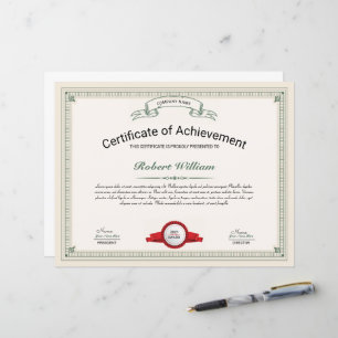 Modèle de certificat d'accomplissement