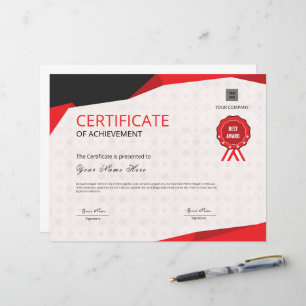 Modèle de certificat d'accomplissement personnalis