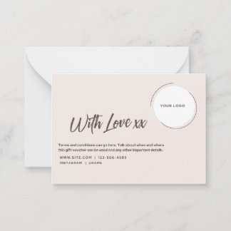 Modèle de certificat de carte cadeau minimaliste d