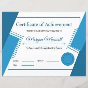 Modèle de certificat imprimable