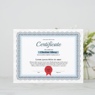Modèle de certificat multifonction