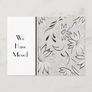 Modèle de changement d'adresse élégant noir et bla