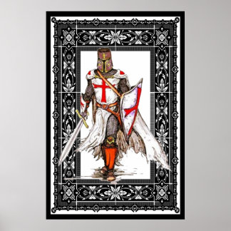 modèle de chevalier dans une affiche d'armure