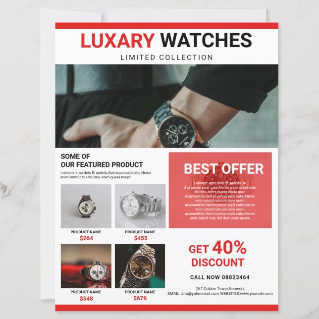 Modèle de circulaire de promotion de produit (Devant)